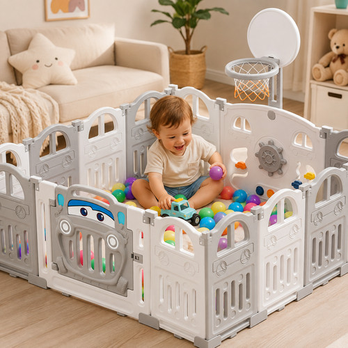 Foldable baby playpen with - baby,