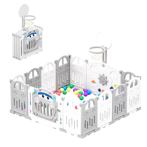Foldable baby playpen with - foldable,